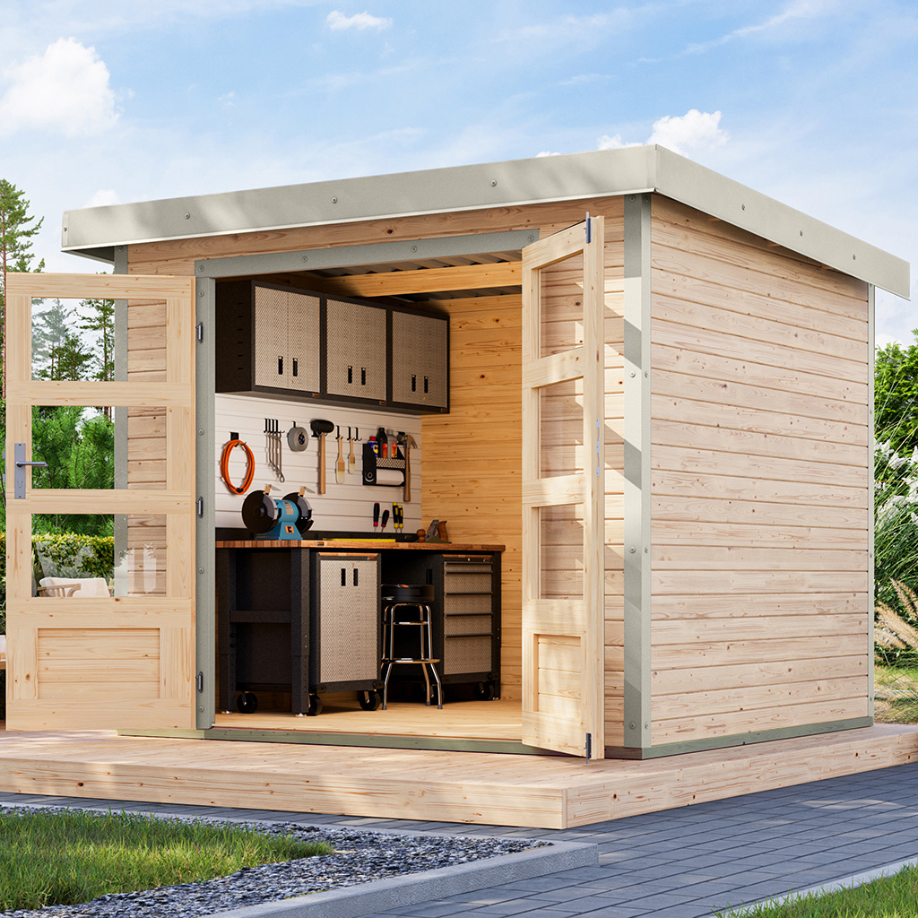 Bild von Karibu 19 mm Hybrid Gartenhaus Jupiter 3